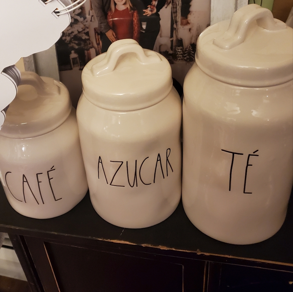 Rae Dunn Spanish canisters